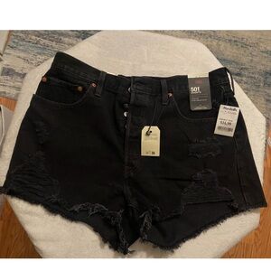 Levi's Black Jean Shorts